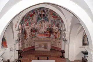 Affreschi absidali dal sottotetto - Chiesa della Madonna di Cerniori o Santa Maria de Cerniori a RoasioFrazione Curavecchia