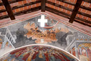 Annunciazione centro - Oratorio o Chiesa di Santa Maria di Linduno o Lindeno a MomoFrazione Linduno