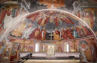 Catino Absidale - Oratorio o Chiesa di Santa Maria di Linduno o Lindeno a MomoFrazione Linduno