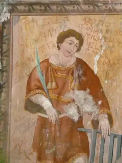 Affreschi con scritte - Eremo o Chiesa di San Salvatore a Massino Visconti