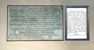 Lapide e traduzione - Chiesa di San Lorenzo a Gozzano