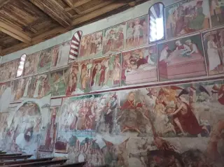 Parete affrescata - Chiesa di San Marcello a Paruzzaro