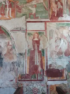 Parete affrescata - Chiesa di San Marcello a Paruzzaro