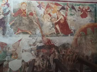 Parete affrescata - Chiesa di San Marcello a Paruzzaro