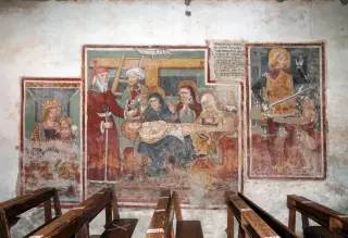 Compianto del Cristo Morto , Madonna col Bambino e San Martino - Chiesa di San Martino di Ingravo a Bolzano Novarese