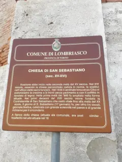 Pannello illustrativo - Chiesa di San Sebastiano a Lombriasco
