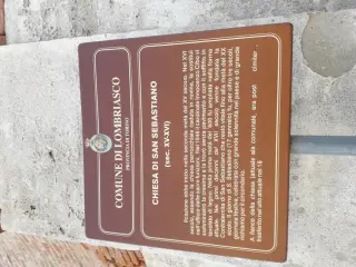 Pannello illustrativo - Chiesa di San Sebastiano a Lombriasco