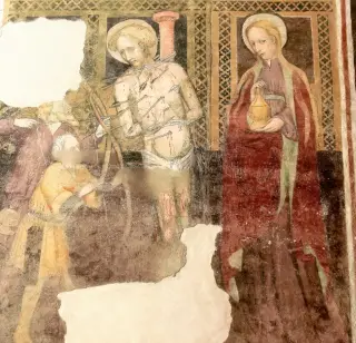 Affreschi - Cappella di Santa Maria Assunta o della Stella a MacelloFrazione Stella