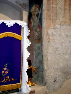Presbiterio, parete Sud, nicchia, Santa Dorotea - Cappella di Santa Maria Assunta o della Stella a MacelloFrazione Stella