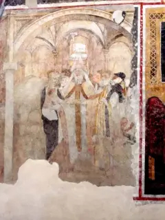 Presbiterio, parete Nord, sposalizio della Vergine - Cappella di Santa Maria Assunta o della Stella a MacelloFrazione Stella