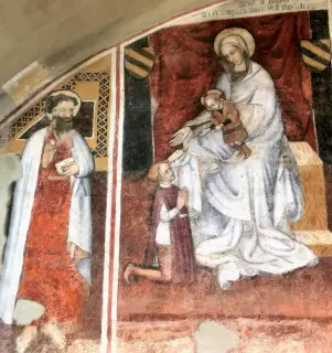 Affreschi - Cappella di Santa Maria Assunta o della Stella a MacelloFrazione Stella