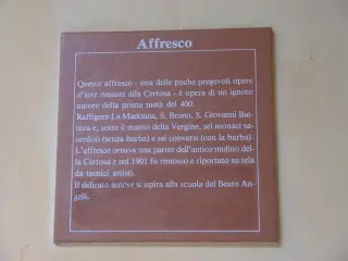 Pannello illustrativo - Convento o Certosa dell' Assunta a Chiusa di PesioFrazione Certosa di Pesio
