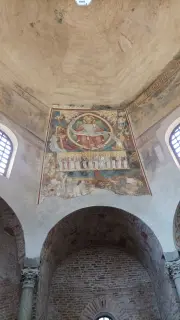 Affresco Cristo - Battistero del Duomo a Novara