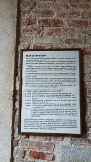 Pannello illustrativo - Battistero del Duomo a Novara