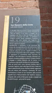 Pannello illustrativo - Chiesa di San Nazzaro della Costa a Novara