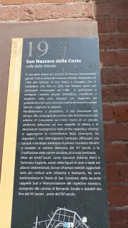 Pannello illustrativo - Chiesa di San Nazzaro della Costa a Novara