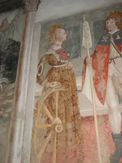 Santa Caterina- Particolare - Abbazia di San Nazzaro o dei Santi Nazario e Celso a San Nazzaro Sesia