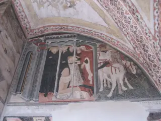 Chiostro - Ciclo vita San Benedetto - Abbazia di San Nazzaro o dei Santi Nazario e Celso a San Nazzaro Sesia