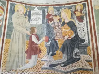 Madonna col Bambino e San Francesco - Chiesa di Santa Maria di Campagna a Garbagna Novarese