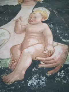 Dettaglio affresco - Pieve di San Giovanni a Vespolate
