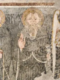 Santi, dettaglio - Parrocchiale o Chiesa di San Bonomio Abate a QuaronaFrazione Doccio