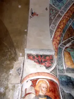 Arcata ovest, intradosso, affreschi - Chiesa di San Giovanni Battista a Caraglio