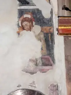Parete Est, Cristo al sepolcro o Cristo di Pietà - Chiesa di San Giovanni Battista a Caraglio