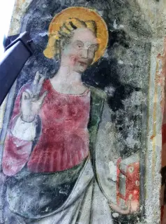 Particolare affreschi - Cappella di San Bernardo e Mauro a Valgrana