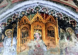 Madonna in trono - Cappella di San Bernardo e Mauro a Valgrana