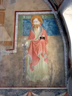 Abside maggiore, fondo, san Paolo - Chiesa di San Pietro o San Peyre a Stroppo