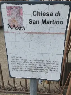 Cartello illustrativo - Chiesa di San Martino a BargeFrazione San Martino
