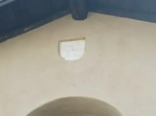 Lapide in facciata - Cappella di San Colombano a Belforte MonferratoFrazione San Colombano