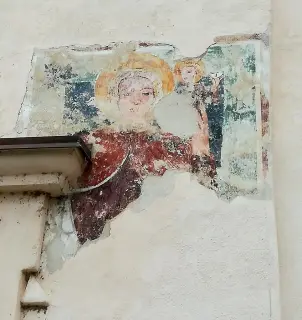 Affresco in facciata - San Cristoforo - Parrocchiale di San Michele Arcangelo a Balocco