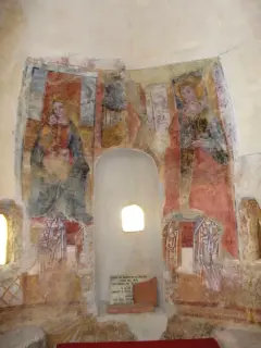 Abside primitiva cappella, la Vergine e la Maddalena - Cappella di Santa Maria Maddalena a Bernezzo