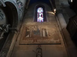 Affresco staccato Madonna col Bambino e Santi - Chiesa di San Domenico a Casale Monferrato