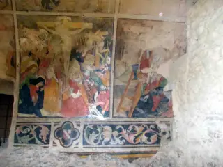 Affreschi - Cappella della Madonna del Castello o San Sebastiano a Bagnolo Piemonte