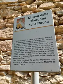 Pannello illustrativo - Cappella della Madonna della Rocca a Barge