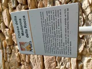 Pannello illustrativo - Cappella della Madonna della Rocca a Barge