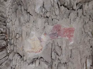 Affreschi  abside superiore - Cappella della Madonna della Rocca a Barge