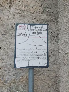 Pannello illustrativo - Chiesa di Santa Maria Assunta a SampeyreFrazione Villar