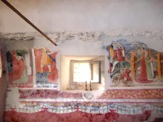 Parete sinistra, zona centrale - Cappella dell' Annunciata a ValmalaFrazione Chiot Martin