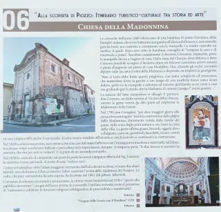 Pannello illustrativo - Chiesa della Madonnina o Nostra Signora delle Grazie a Piozzo