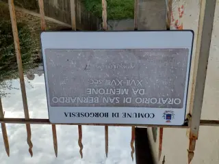 Pannello illustrativo - Oratorio di San Bernardo di Mentone o di Aosta a Borgosesia