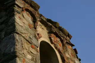 Campanile dettaglio - Resti Della Chiesa del Gesion o Gesiun a Piverone