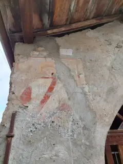 Affresco in facciata - Cappella di Sant'Antonio Abate a BorgosesiaFrazione Agnona