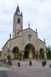 Facciata e campanile - Parrocchiale di San Giovanni a Bossolasco