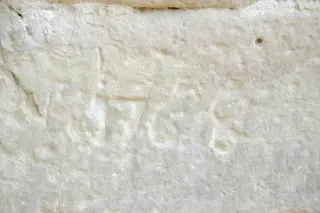Data incisa muratura - Chiesa di San Bartolomeo a Camerano Casasco