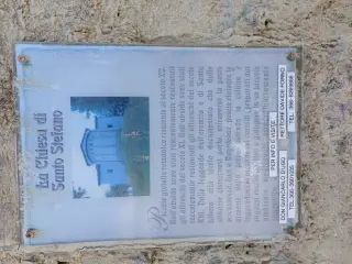 Pannello illustrativo - Chiesa di Santo Stefano e Santa Libera o Liberata a Rocca d'Arazzo