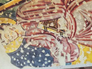 Affresco (dal pannello illustrativo) - Chiesa di Santo Stefano e Santa Libera o Liberata a Rocca d'Arazzo