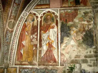 Apostoli e affreschi - Chiesa Cimiteriale di San Giovanni Battista a Roccaverano
